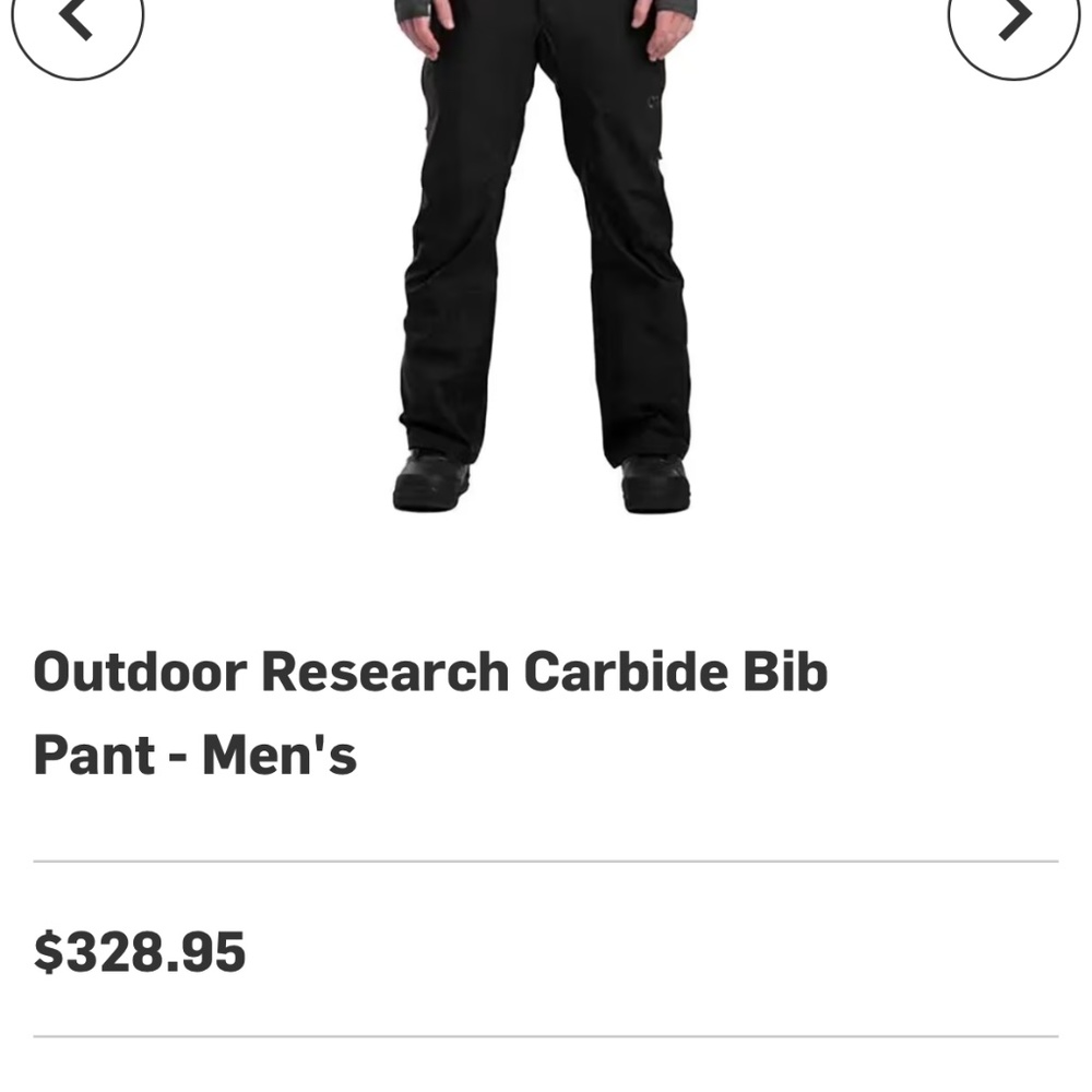 Outdoor Research Men’s Carbide Bib
